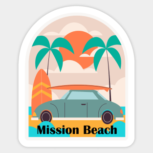 Mission Beach - California Sticker